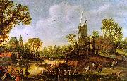 Jan van  Goyen River Landscape USA oil painting reproduction